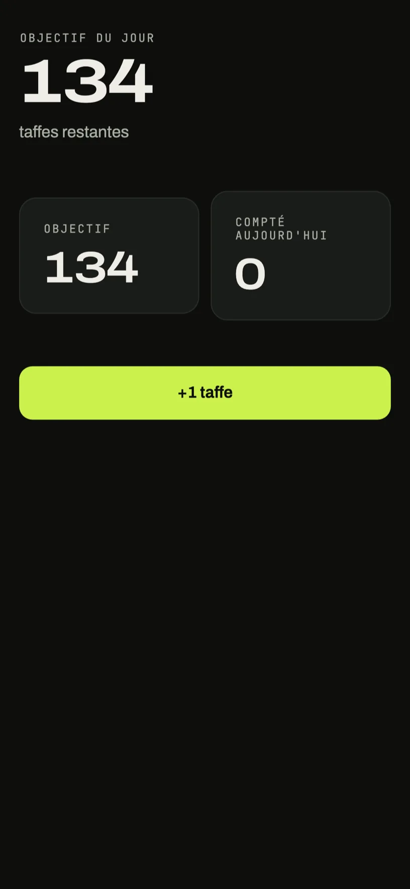 Mode descente : l'objectif de taffes du jour